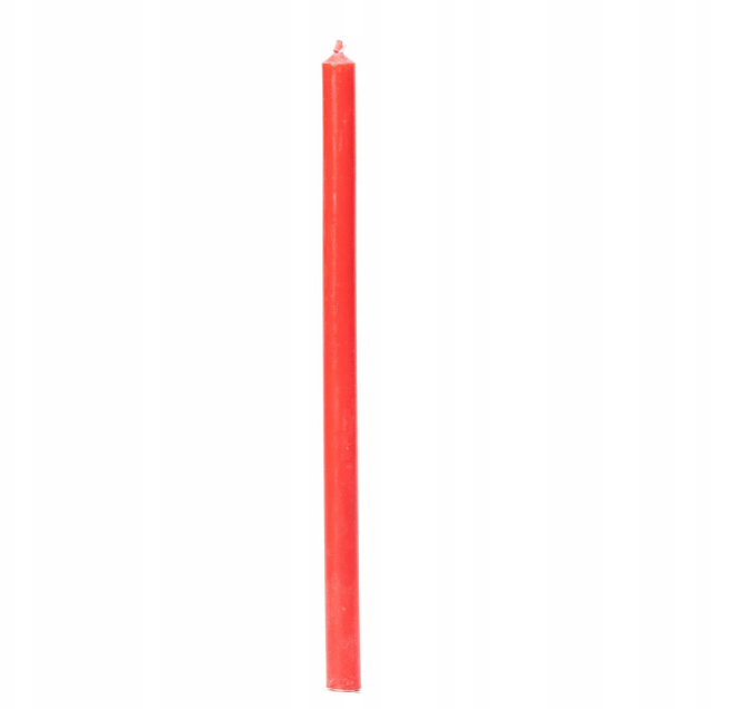 Świeca z wosku pszczelego 22 cm – Czerwona