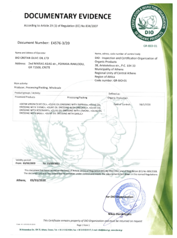 Oliwa z oliwek Dorica z czosnkiem 0.3% 250 ml