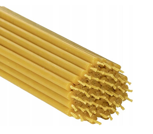 10 x Świec intencyjnych z wosku pszczelego - 14 cm