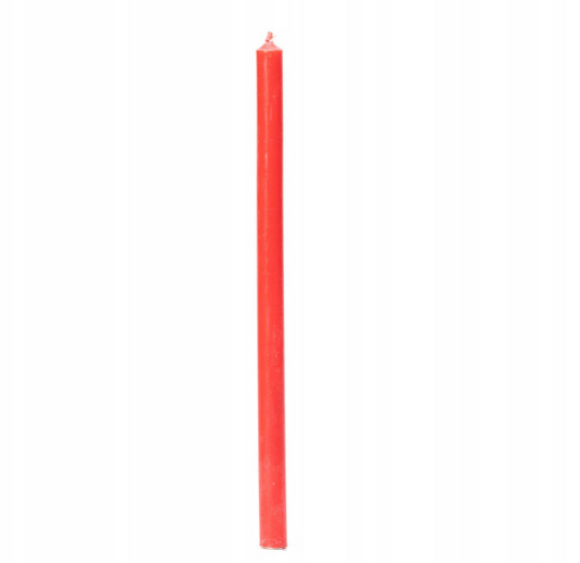 Świeca z wosku pszczelego 22 cm – Czerwona