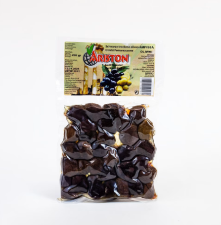 Oliwki czarne marynowane Amfissa z pestką – 200 g