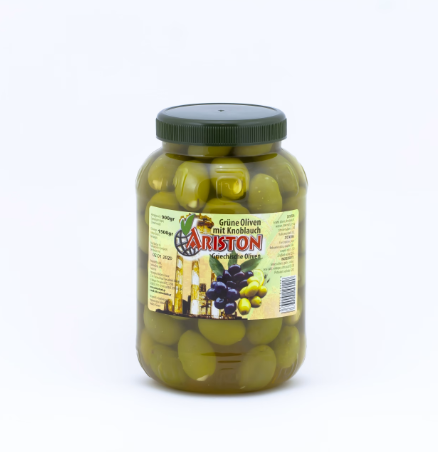 Oliwki Chalkidiki z czosnkiem w zalewie 900 g
