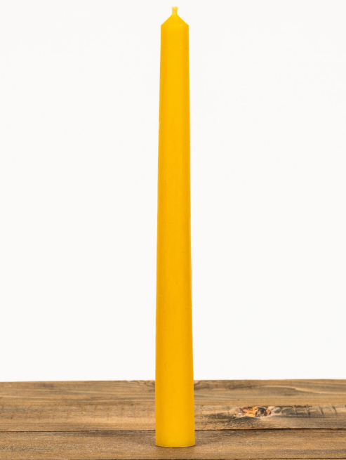 Świeca z naturalnego wosku pszczelego intencyjna – 25 cm